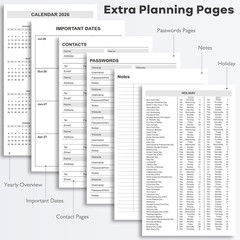 Leather Academic Planner 2026-2027: A5 Black Business Weekly & Monthly Planner f