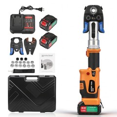 Compact Propress Tool Universal Jaws with 2 18V 5.0AH Batteries for Copper Pipe