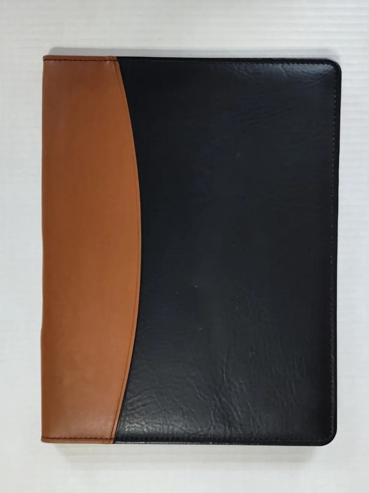Hazel Portfolio Document Holder Easy Open Black Brown Made In USA