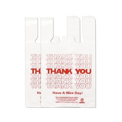 100 Pack White T Shirt Grocery Bags 11x6x21 Reusable Disposable Bags