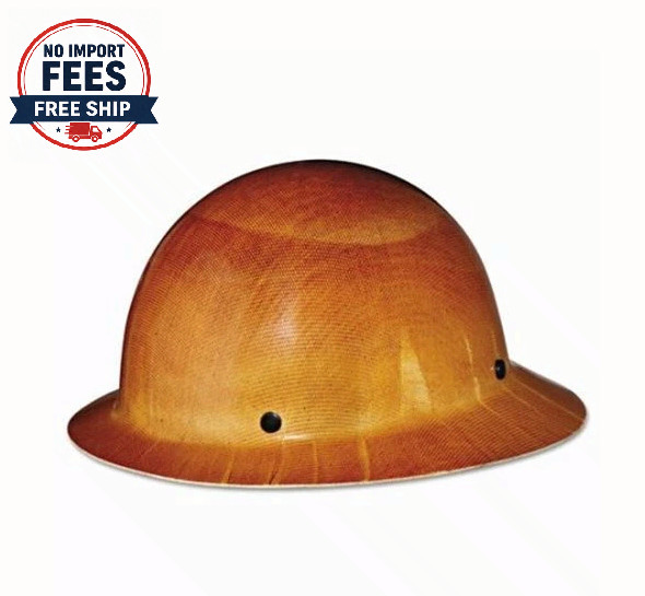 MSA Tan Skullgard Hard Hat with Staz-On Suspension and Full Brim 454664