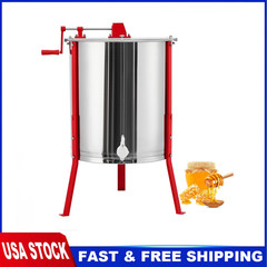 2/4 Frame Manual Honey Extractor, Stainless Steel Manual Beekeeping Extraction