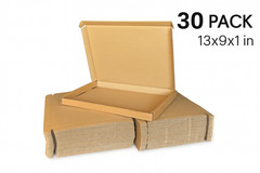 30 Pack Corrugated Cardboard Mailer Boxes (13 x 9 x 1 inches)