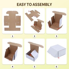 10x8x6 inches Shipping Boxes White set of 15, 10 x 8 x 6 Corrugated Cardboard…