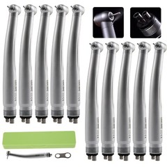 10 SANDENT NSK Style Dental High Speed Handpiece Push Button Standard Head 4Hole