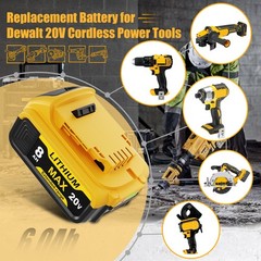 For DeWalt 20 Volt Max XR 8000mAh Lithium-Ion Battery DCB200-2 DCB201 4Pack
