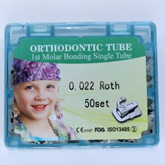 Dental Orthodontic Buccal Tube Bonding Single Tube 1st molar 022 Roth 50 set/box