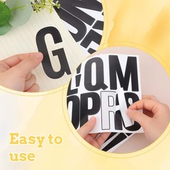 108 PCS Black Letter Stickers, 3 Inch Stick on Letters, Self Adhesive Alphabet S
