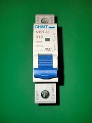 CHINT NB1-D10-1P Miniature Circuit Breaker 1P, 10 A,D Curve, UL 1077