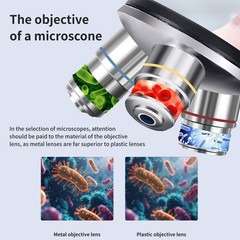 40-2000x Three-eye biological outdoor education student Laboratory microscope