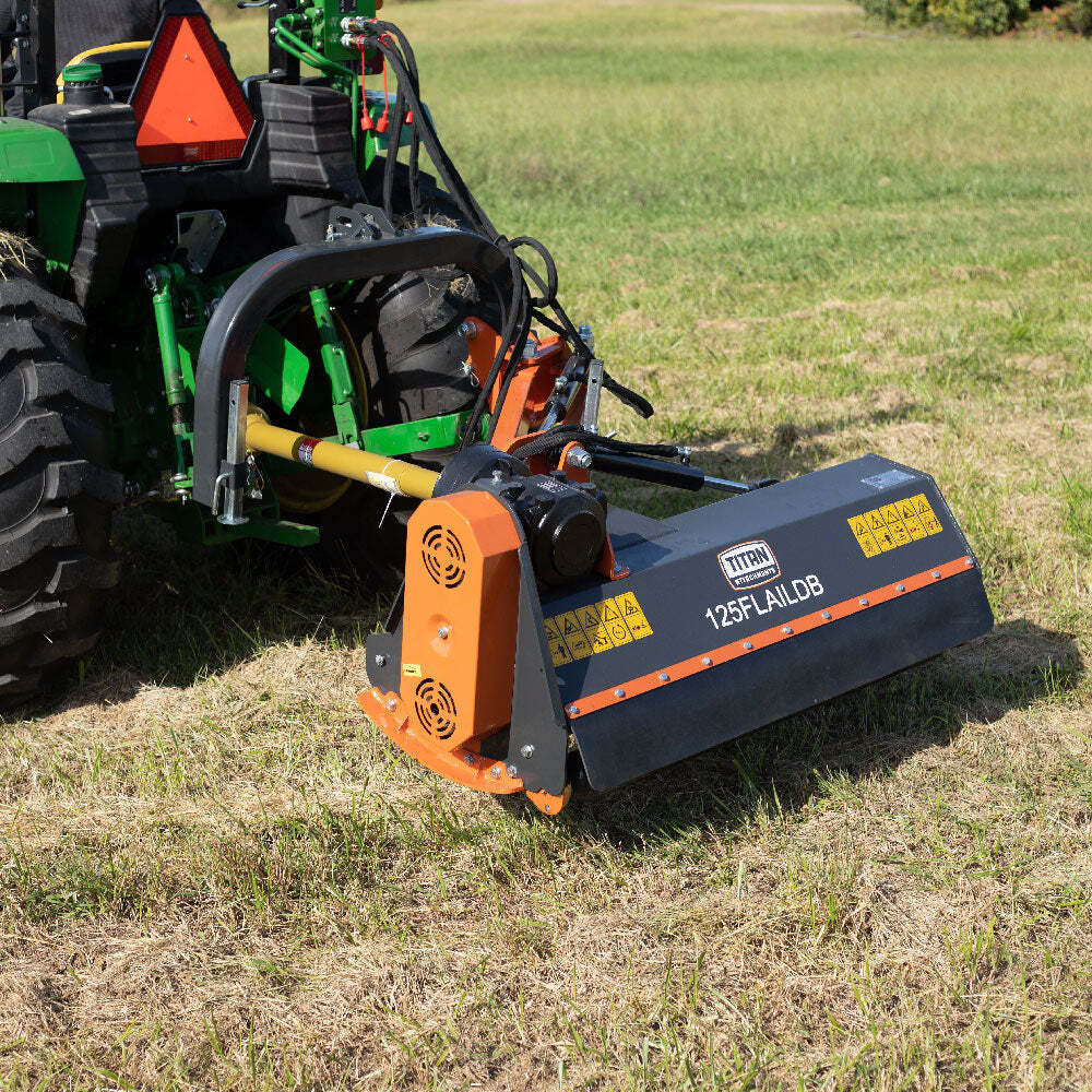 Titan Attachments 3 Point 65″ Offset Flail Ditch Bank Mower for Cat 1 Tractors