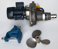 DOVER NEPTUNE JG-2.1 MMAD71G PORTABLE GEAR DRIVE TANK MIXER 290 RPM
