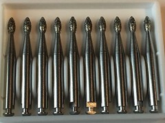 Dental Diamond Burr/ RA/ Latch Type. ( 20 ) Football Shape (368)#RA 257-018M