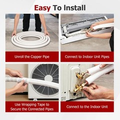 Findmall 1/4-3/8 Dia. 50 Feet Install Kit For Mini Split Heat Pump Systems