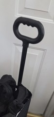 Foldable Rolling Utility Cart Grocery Trolley Telescoping Handle 2 Wheel Black
