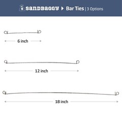 Sandbaggy Double Loop Rebar Wire Bar Ties – 12″ or 18 Inch Length – 16 Gauge