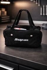 Snap On tools MINI bag tote carry tools 5 Inner & 4 Outer Pockets 11 Inches NEW!