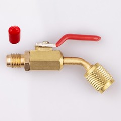 3PCS/Set Brass Air Conditioning HVAC 1/4″ Shut Valve For AC Charging Hoses