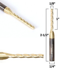 1/8″ Dia. 3D Carving ZrN Coated CNC Router Bit – 1/4″ Shank – Yonico 31315-SC