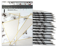 4×8, 8×12 Marble Tile Design Poly Bubble Mailers, Self Sealing Shipping Mailers