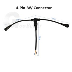 2/3/4 Pin Electrical Wire 3 Way Connector Male Female Extension Plug Power Cable