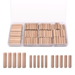 1/4-Inch Wooden Dowel Pins – 200 Pcs Fluted Wood Dowels 1/4 X 1-1/4 Inch