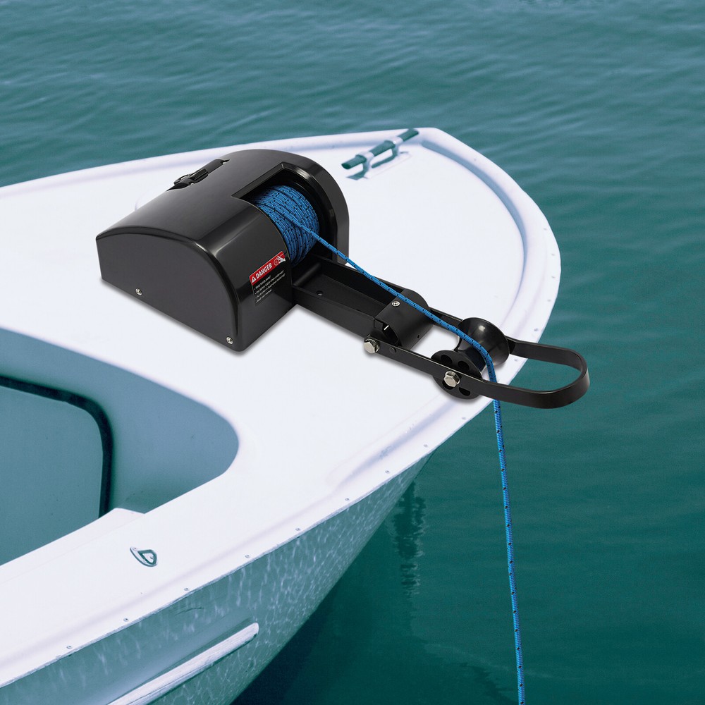 Boat Marine Electric Anchor Winch 65 ft/min 35LBS Boat Winch with Remote Control