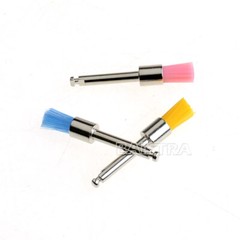 100pcs de cepillos de pulido de nailon dental Copas profilácticas RA tipo plano