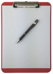 Plastic Clipboard Transparent Color Letter Size Low Profile Clip Pack of 6 Red