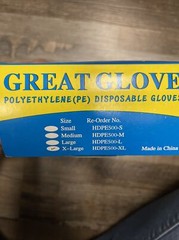 Great Gloves Polyethylene Gloves (PE) XL Disposable Food Grade 10,000 PCS