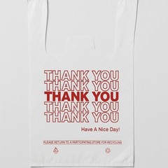Bags 1/12 Extra Small 7×3.5×13 THANK YOU T-Shirt Plastic Grocery Shopping Bags