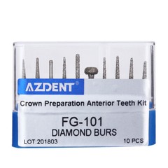AZDENT Dental FG Diamond Burs Drill For High Speed Handpiece Polishing/Composite