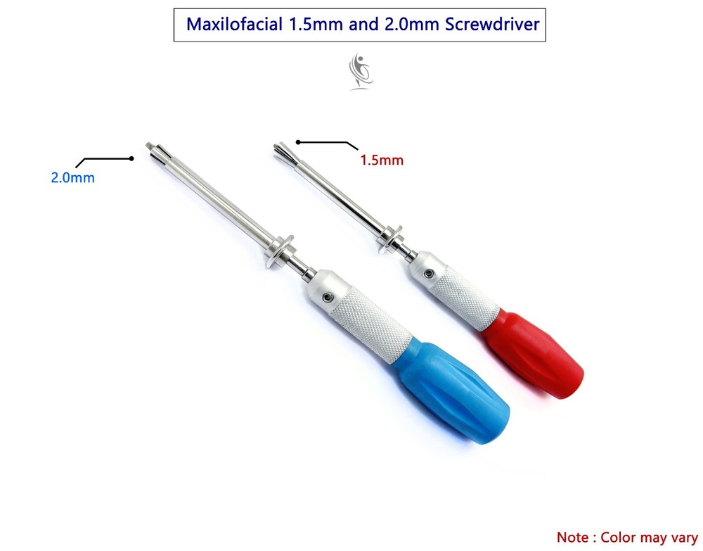 Maxillofacial 1.5mm, 2.0mm & 2.5mm screwdriver veterinary instrument