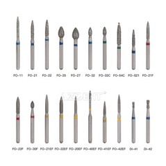 AZDENT Dental FG Diamond Burs Fit For High Speed Handpiece Friction Grip 1.6mm
