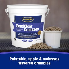 Farnam SandClear Psyllium Crumbles Supplement for Horses, 3 pounds, Brown