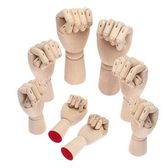 ZXZCTTC 2 Pack 10 Inches Wood Art Mannequin Hand, Left and 10, Burlywood