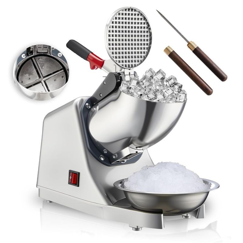Shaved Ice Machine 300W Electric Crusher 4 Blades Ice Crusher Shaver 2200 NEW