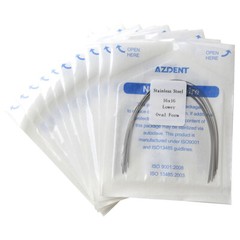 AZDENT Dental Orthodontic Arch Wires Ovoid/Nature tainles Steel Rectangular