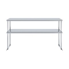 12 in. x 60 in. AmGood Stainless Steel Double Deck Over Shelf