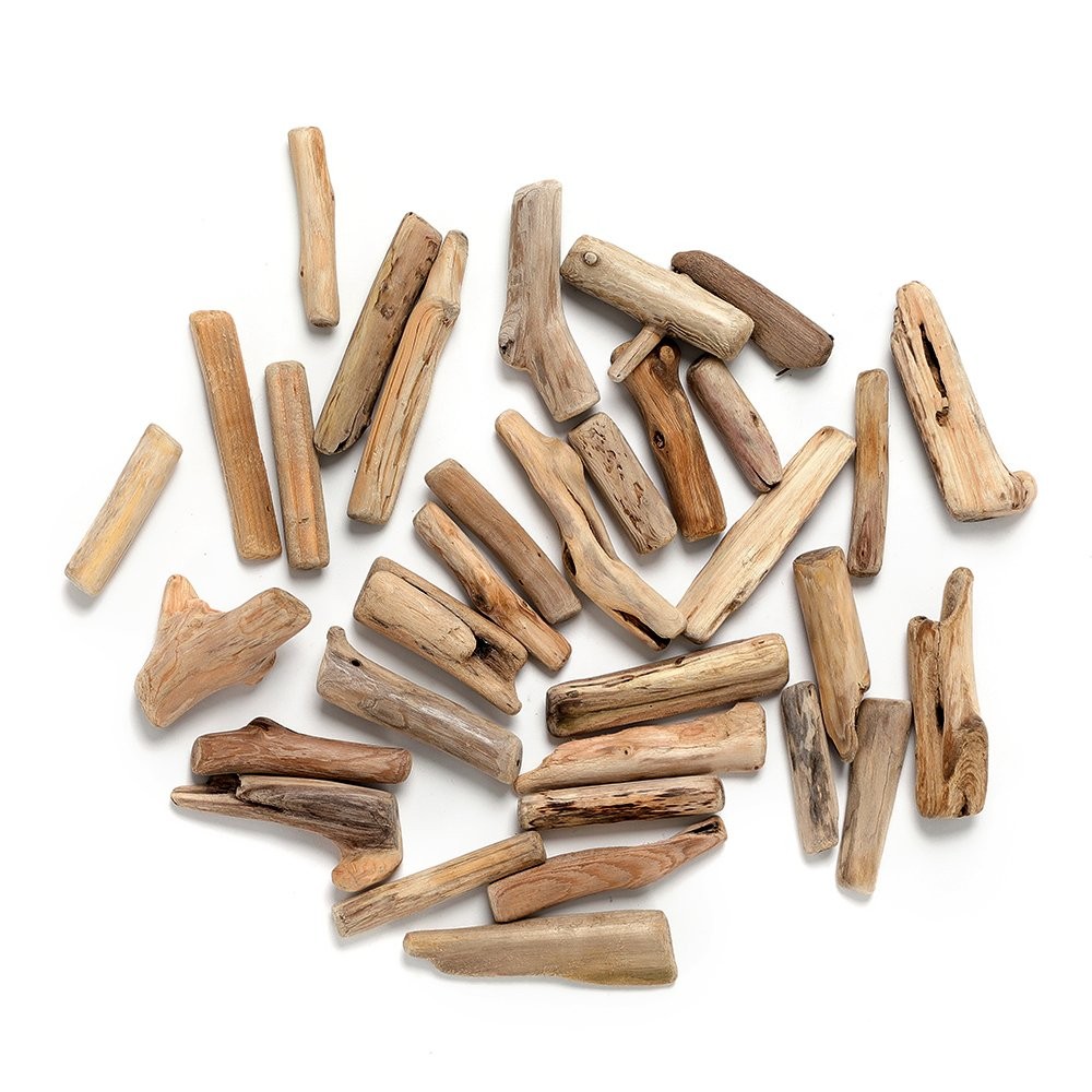 Byher Driftwood Pieces for Crafts Frames Wreath Surf 1″ – 4″ , 8OZ , 55pcs
