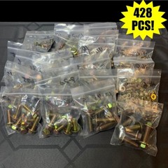 Grade 10.9 Metric Flange Bolt & Flange Nut Yellow Assortment Kit – 428 Pieces!