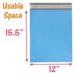 12×15.5 Pink]]Blue]Green]Purple]Yellow,Teal Poly Mailer Colored Shipping Bag NEW