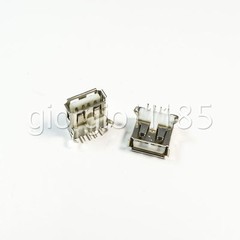 US Stock 10x USB Type-A Female 4 Pin PCB Mount Socket Plug Connector Right Angle