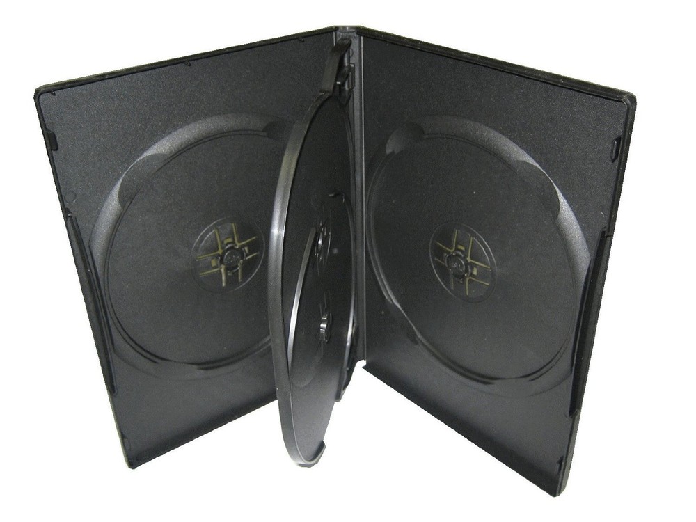 100 New Top Quality 14mm Slim Multi 4 Quad DVD Cases,100% virgin material, PSD75