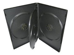 100 New Top Quality 14mm Slim Multi 4 Quad DVD Cases,100% virgin material, PSD75