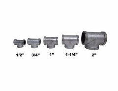 New 6″ Galvanized Steel Straight Tee 6″ X 6″ X 6″ FNPT Thread