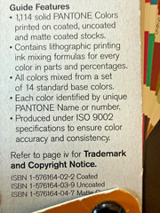 Pantone 2001 Color Formula Guide Solid Uncoated Pantone Colors 1st Edt.