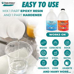 Clear Epoxy Resin Table top bar epoxy craft art coating epoxy – 2 GALLON KIT