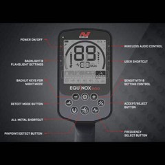 Minelab Equinox 900 Waterproof Multi-Frequency Metal Detector with 11″ and 6″ DD
