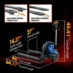 Multiple electric pallet trucks 4400 Lbs Power Pallet Truck 48″